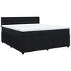 vidaXL Cama box spring con colch&oacute;n terciopelo negro 180x200 cm