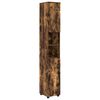 vidaXL Gabinete de Ba&ntilde;o Roble ahumado 30 x 35 x 192 cm