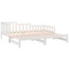 vidaXL Sofá cama extraíble madera maciza de pino blanco 2x(80x200) cm