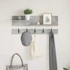 vidaXL Perchero de pared con estante Gris Concreto 90 x 15 x 36 cm