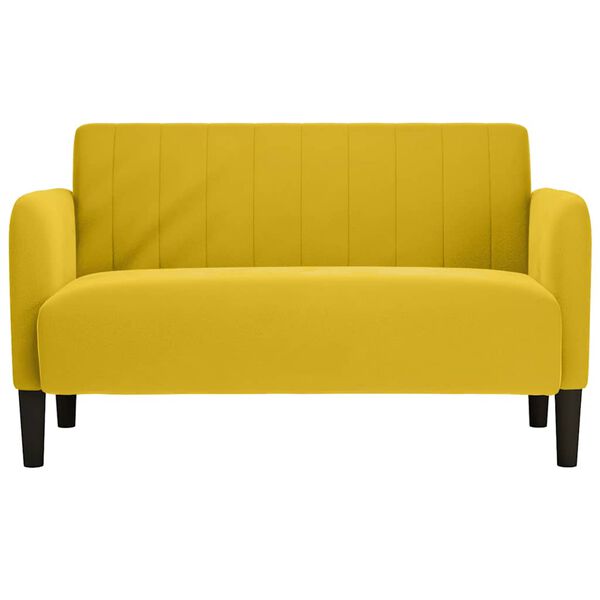 vidaXL Sof&aacute; Loveseat terciopelo amarillo 109 cm