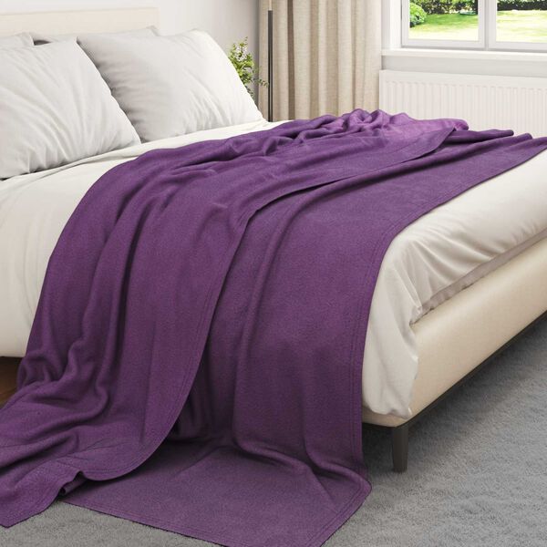 vidaXL Mantitas de Sof&aacute; 24 pcs Morado 270 x 240 cm Lana