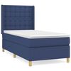 vidaXL Cama box spring con colch&oacute;n tela azul 90x200 cm