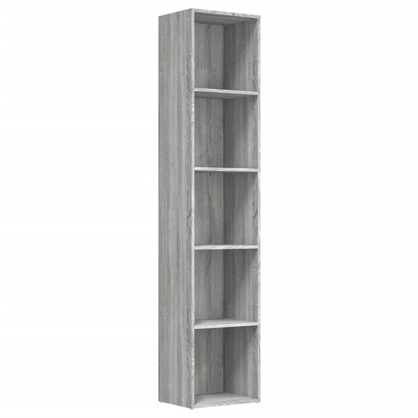 vidaXL Estanter&iacute;a de madera contrachapada gris Sonoma 40x30x189 cm