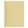 vidaXL Toldo para balc&oacute;n HDPE beige 120x500 cm