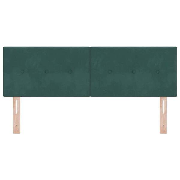 vidaXL Cabecero con cabecera Verde oscuro 160 cm Cuero sint&eacute;tico