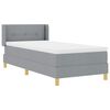 vidaXL Cama con Somier con colch&oacute;n Gris claro 90 x 200 cm tela