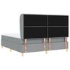 vidaXL Cama tipo Box Spring con colch&oacute;n Gris Claro 200 x 180 cm tela