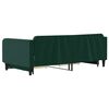 vidaXL Sof&aacute; cama nido con cajones terciopelo verde oscuro 100x200 cm