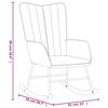 vidaXL Silla mecedora con reposapiés terciopelo rosa
