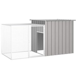 vidaXL Jaula de gallinas acero galvanizado gris 200x91x100 cm