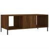vidaXL Mesa de centro madera contrachapada roble marr&oacute;n 102x50x40 cm
