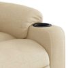 vidaXL Sill&oacute;n de masaje el&eacute;ctrico reclinable elevable tela crema
