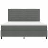 vidaXL Cama tipo Box Spring con colch&oacute;n Gris oscuro 180 x 200 cm tela