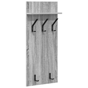 vidaXL Perchero de pared con estante Gris Sonoma 40 x 10 x 90 cm
