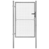 vidaXL Puerta de jard&iacute;n de acero galvanizado 105x125 cm color plata