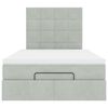 vidaXL Estructura cama otomana colchones gris claro 120x200cm