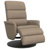 vidaXL Sill&oacute;n reclinable con reposapi&eacute;s cuero sint&eacute;tico capuchino