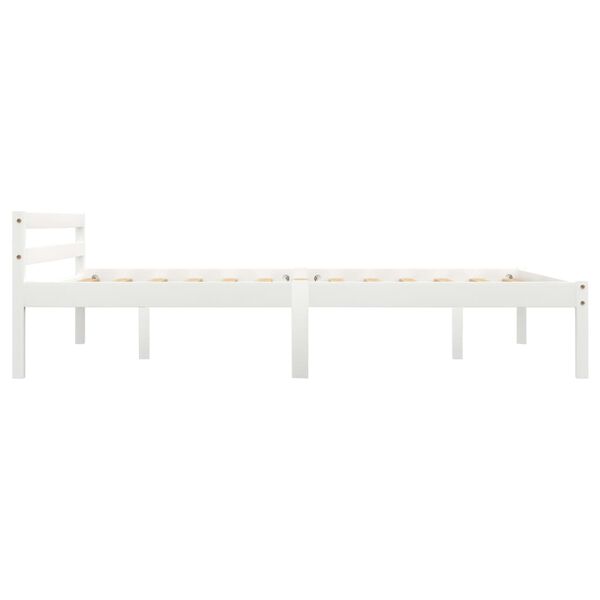 vidaXL Estructura de cama sin colch&oacute;n madera de pino blanco 140x200 cm