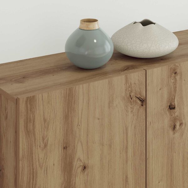 vidaXL Mueble de TV 4 pcs Roble artesanal Madera de ingenier&iacute;a