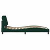 vidaXL Estructura cama sin colch&oacute;n terciopelo verde oscuro 100x200 cm