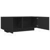 vidaXL Mueble para TV madera contrachapada negra 100x35x40 cm