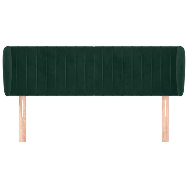 vidaXL Cabecero de terciopelo verde oscuro 147x23x78/88 cm