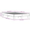 vidaXL Estructura de cama madera de ingenier&iacute;a y metal negro 120x190cm
