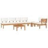 vidaXL Conjunto de sof&aacute;s de jard&iacute;n 5 pcs Marr&oacute;n y crema