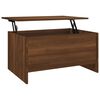 vidaXL Mesa de centro madera ingenier&iacute;a roble marr&oacute;n 80x55,5x41,5 cm