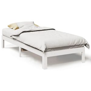 vidaXL Cama sin colch&oacute;n madera maciza de pino blanca 80x200 cm