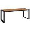 vidaXL Conjunto de Comedor de Jardín 9 pcs Negro y Madera