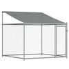 vidaXL Jaula de perros techo y puerta acero galvanizado gris 2x2x2 m