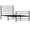 vidaXL Estructura cama sin colch&oacute;n con estribo metal negro 80x200 cm