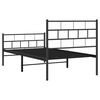 vidaXL Estructura cama sin colch&oacute;n con estribo metal negro 90x190 cm