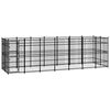 vidaXL Perrera de exterior de acero 12,9 m&sup2;