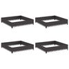 vidaXL Borde de C&eacute;sped 4 uds. 100 x 100 x 20 cm Acero Negro