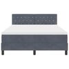 vidaXL Cama tipo Box Spring Gris oscuro 140 x 190 cm Terciopelo