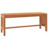 vidaXL Banco de jard&iacute;n de madera maciza de eucalipto 110 cm