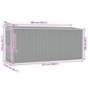 vidaXL Cobertizo de jard&iacute;n pared acero galvanizado gris 118x382x178 cm