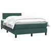 vidaXL Cama box spring con colch&oacute;n terciopelo verde oscuro 120x210 cm