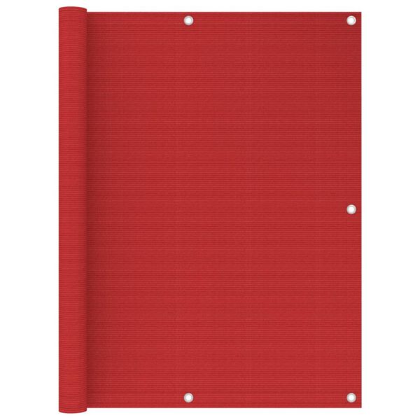 vidaXL Toldo para balcón HDPE rojo 120x500 cm