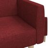 vidaXL Sofá cama de 2 plazas tela rojo tinto