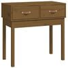 vidaXL Mesa consola de madera maciza de pino marr&oacute;n miel 76,5x40x75 cm
