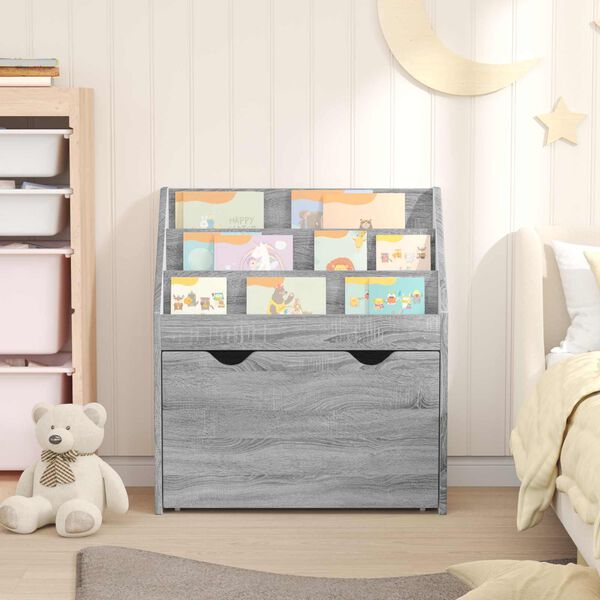 vidaXL Estanter&iacute;a para Ni&ntilde;os con caj&oacute;n Gris Sonoma 60 x 29,5 x 69 cm
