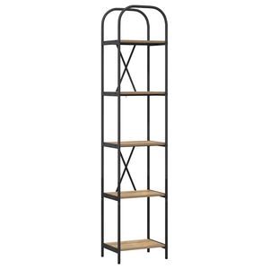 vidaXL Estante de libros 5 niveles 40 x 30 x 183 cm Roble artisan