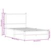 vidaXL Estructura de cama sin colch&oacute;n metal roble Sonoma 90x190 cm