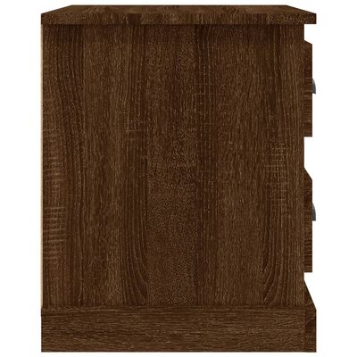vidaXL Mesitas de noche 2 uds madera roble marrón 39x39x47,5 cm