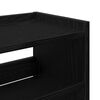 vidaXL Mueble zapatero madera contrachapada negro 80x25x100 cm