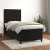 vidaXL Cama box spring con colch&oacute;n cuero sint&eacute;tico negro 90x190 cm